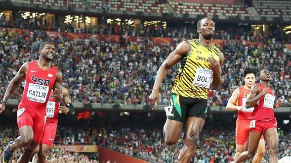 Usain Bolt, Justin Gatlin menderatu ondoren.