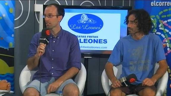 Rafa Izaguirre y Ander Sánchez, miembros del elenco de 'Sincopados'.