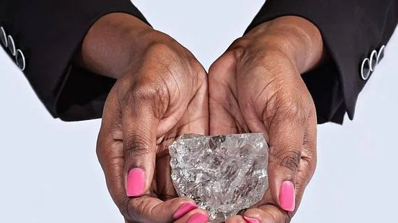 El diamante gigante de Botsuana pertenece a la categoría top en cuanto a pureza y transparencia.