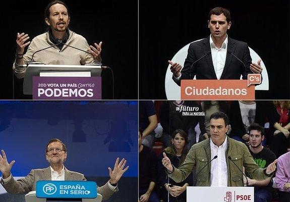 Pablo Iglesias, Albert Rivera, Mariano Rajoy y Pedro Sánchez.