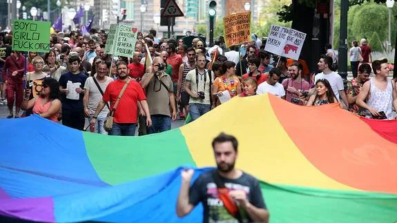 Celebración del Orgullo Gay en Bilbao.
