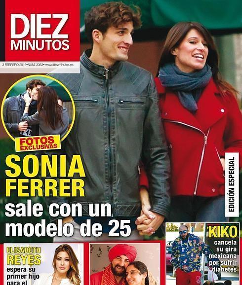 Sonia Ferrer y su pareja, en la portada de 'Diez Minutos'.