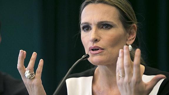 Ainhoa Arteta, este miércoles, en la presentación del proyecto 'A kiss for all the world'.