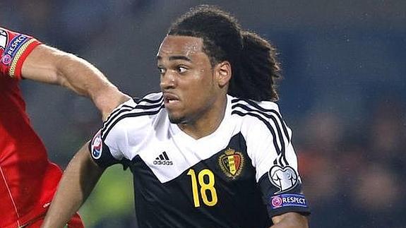 Jason Denayer, defendiendo los colores de la selección belga de fútbol.