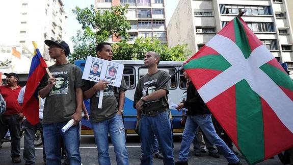 Imagen de archivo de una manifestación en Caracas en contra de la extradición de etarras.