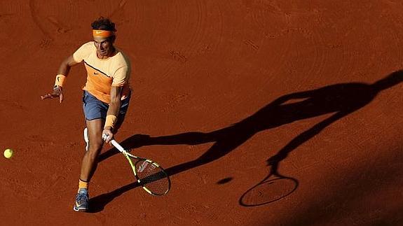 Rafael Nadal, durante la final del Godó ante Nishikori.