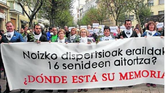 Una de las marchas organizadas contra la dispersión de los presos