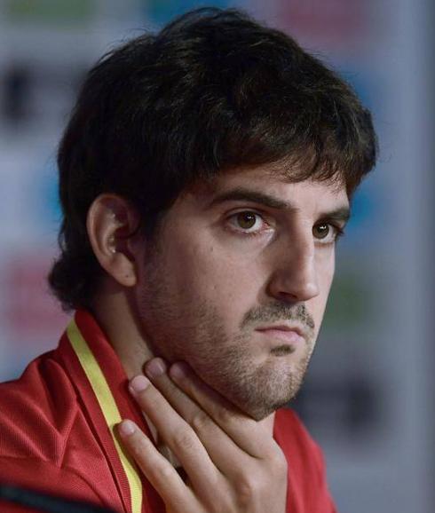 Mikel San José, durante la rueda de prensa.