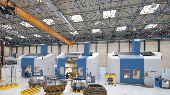 Vista de la planta de ITP, en Zamudio.