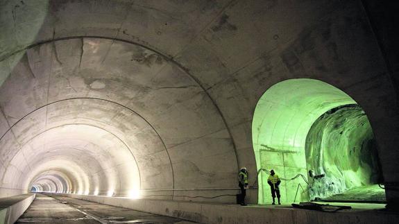 Imagen del túnel que permitirá al Tren de Alta Velocidad atravesar el entorno de Beasain.