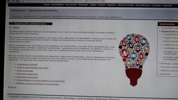 El apartado ‘Ayuntamiento’ de la web ofrece toda la información disponible.