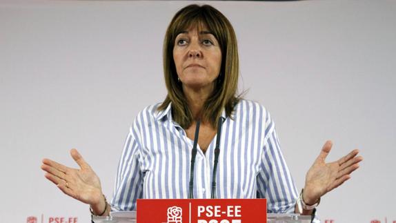 La líder del PSE, Idoia Mendia, ha analizado este martes con los medios el resultado del 25-S.