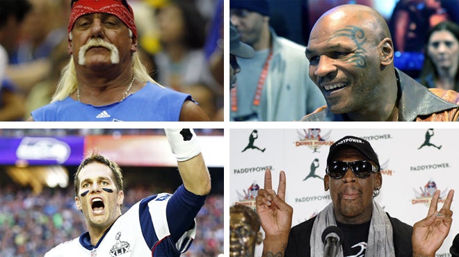 Apoyos para Trump: Hulk Hogan, Mike Tyson, Tom Brady y Dennis Rodman.