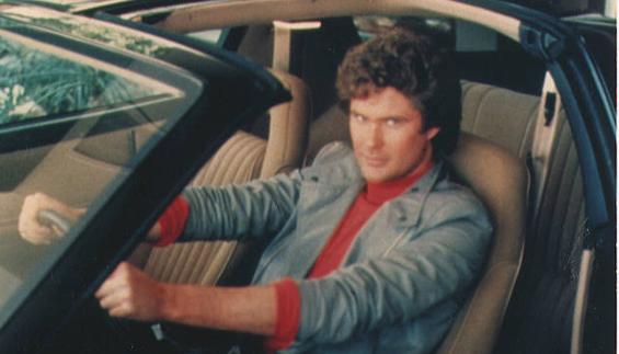 David Hasselhoff en una foto promocional de la serie de televisión 'El coche fantástico'.