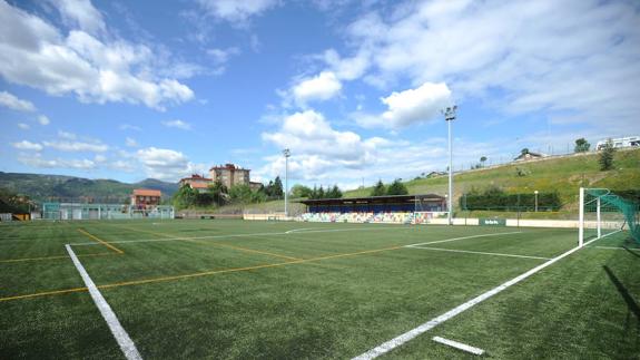Vista del estadio de los Llanos de Portugalete.