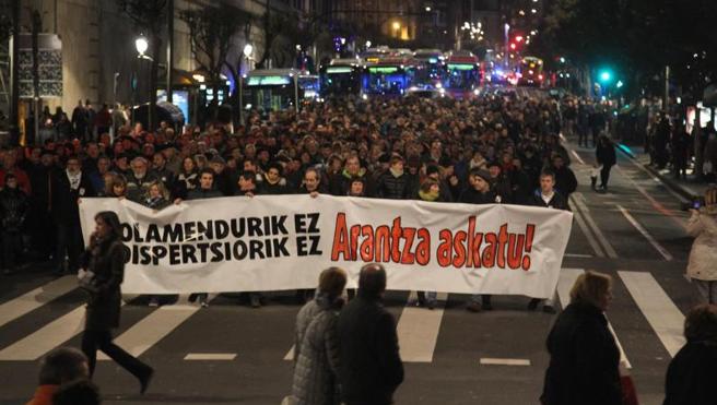 Imagen de la marcha en Bilbao.