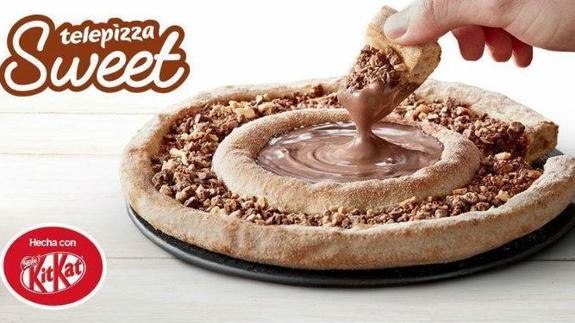 Anuncio de la nueva Telepizza Sweet. 