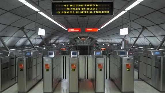 Una estación de Metro Bilbao.