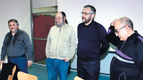 Los junteros díscolos Bizarro, Celorio, Trujillano y Martín.