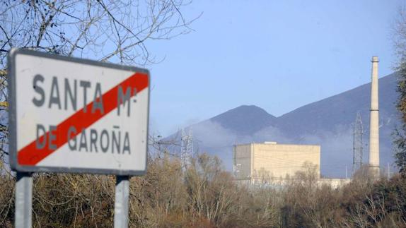 Vista de la central nuclear de Garoña, en Burgos.