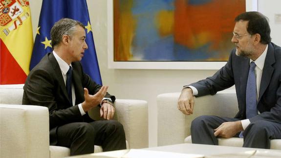 Urkullu y Rajoy en un encuentro en la Moncloa.