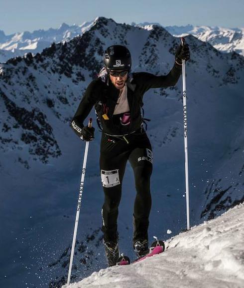 Jornet, el pasado marzo en una competición de esquí de montaña.