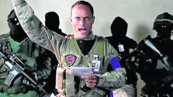 Captura del vídeo en el que el militar pide la marcha de Maduro. 