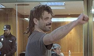 'Txirula' gesticula durante una de las sesiones de su juicio en la Audiencia Nacional./ Efe