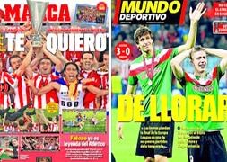 Las portadas van desde Falcao a la tristeza de los jugadores del Athletic.