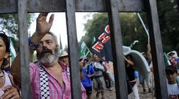 Sánchez Gordillo, en plena protesta. /Afp