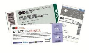 Tickets de bono cultura , emitidos en los tres territorios.