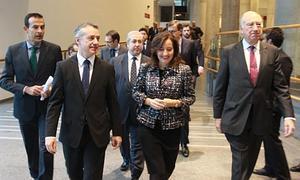 Urkullu, en Bilbao durante la inauguración de una jornada sobre la reforma del sector público. / Telepress