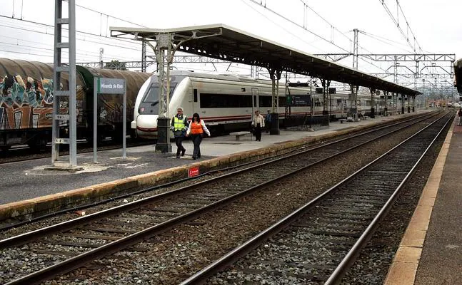 Un tren llega a la estación de Miranda de Ebro, en Burgos. / Avelino Gómez