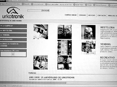 URKOTRONIK. Página web de la empresa eibarresa. /J.C.
