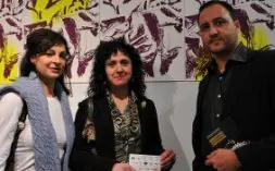 Cristina León, Rosa Méndez y Patxi Giménez.