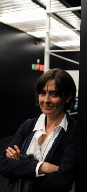 Ana Abasolo, durante un receso de las jornadas. ::                             BERNARDO CORRAL