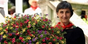 Rocío Peña estuvo el pasado 5 de agosto en Vitoria, donde coincidió con el hijo de Eduardo Chillida, para recoger la condecoración. ::
EDUARDO ARGOTE