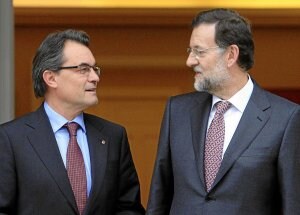 Artur Mas fue recibido por Mariano Rajoy en La Moncloa el pasado febrero. ::
EFE