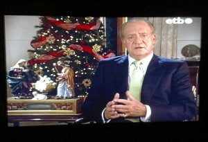 Imagen de uno de los discursos navideños del Rey emitido en ETB-2. /TELEPRESS