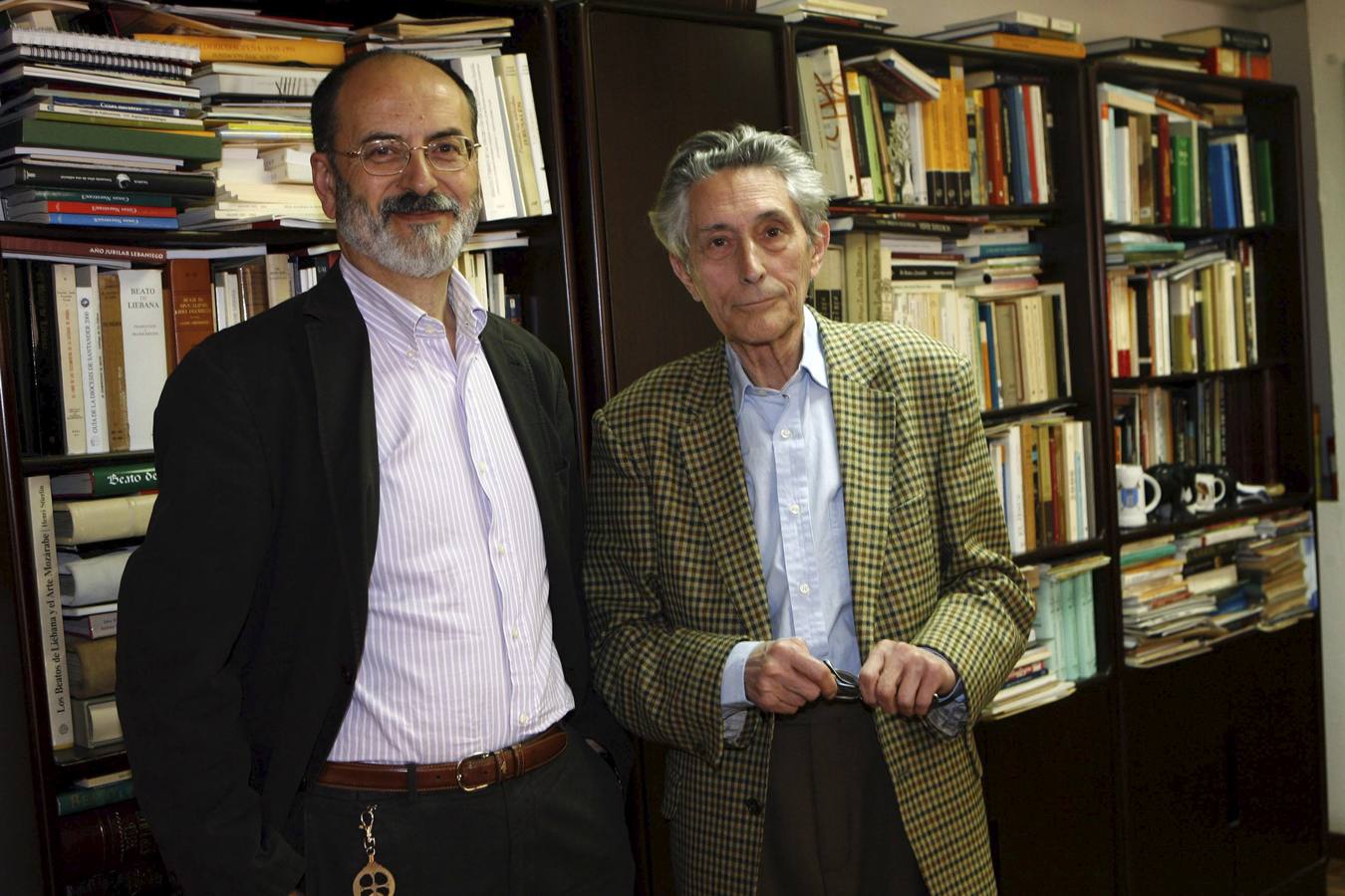 Joaquín González Echegaray, historiador; y José Luis Casado Soto, director del Museo Marítimo