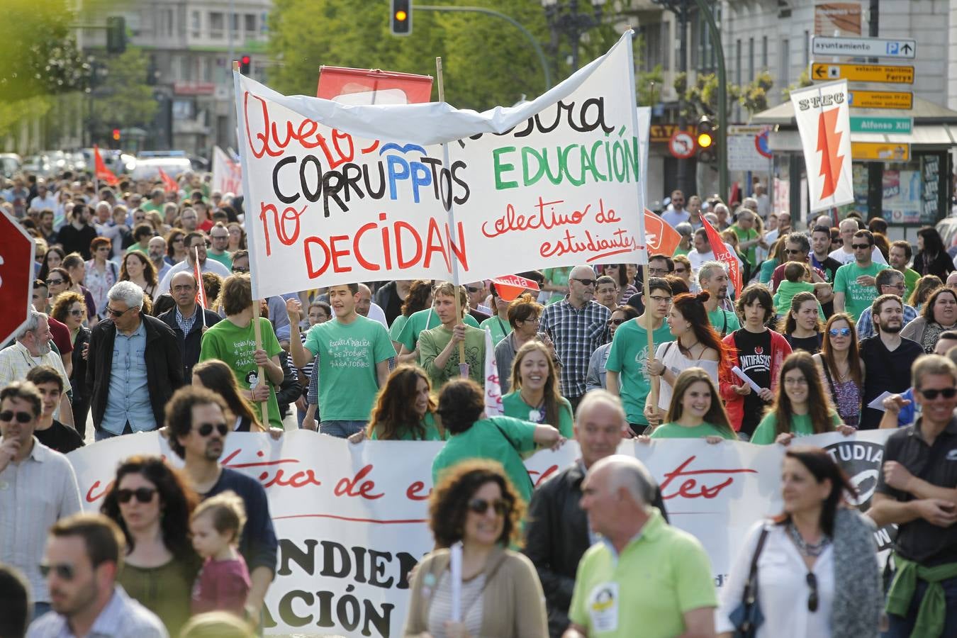 Manifestación en Santander contra las políticas del Gobierno