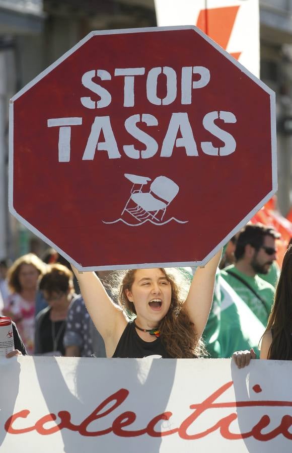 Manifestación en Santander contra las políticas del Gobierno