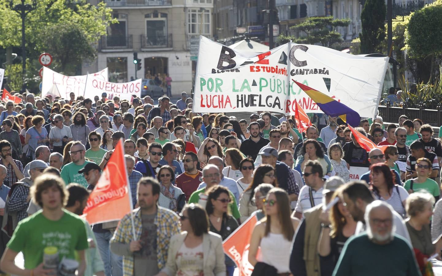 Manifestación en Santander contra las políticas del Gobierno
