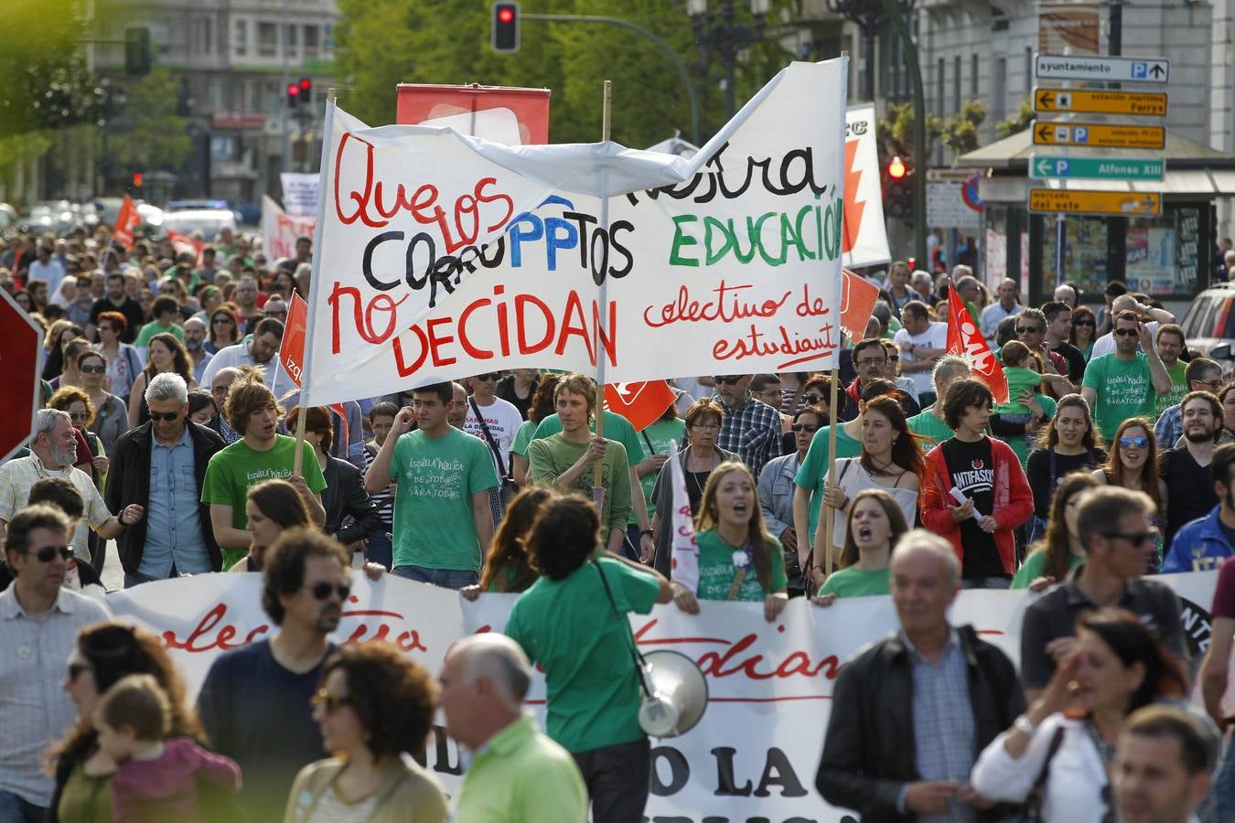 Manifestación en Santander contra las políticas del Gobierno