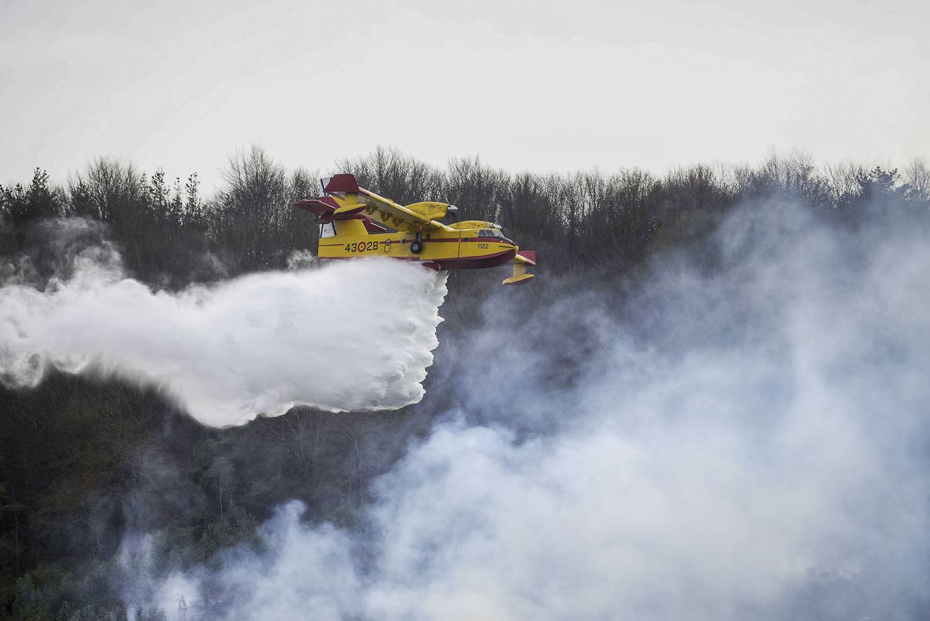Incendio forestal en la zona de Aes