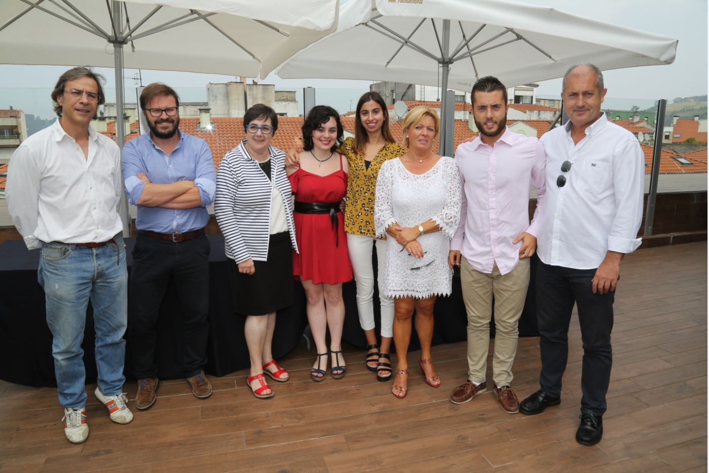 Luis Palomeque, David Carrera, Isabel González Casares, Laura Santiago, María de la Cueva, Mª Jesús Escobar, Víctor Arminio y José Ignacio Arminio.