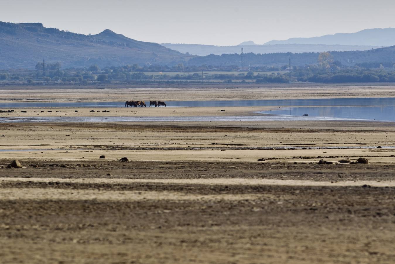 El Pantano del Ebro se encuentra ya en el tercer nivel más bajo de los diez últimos años