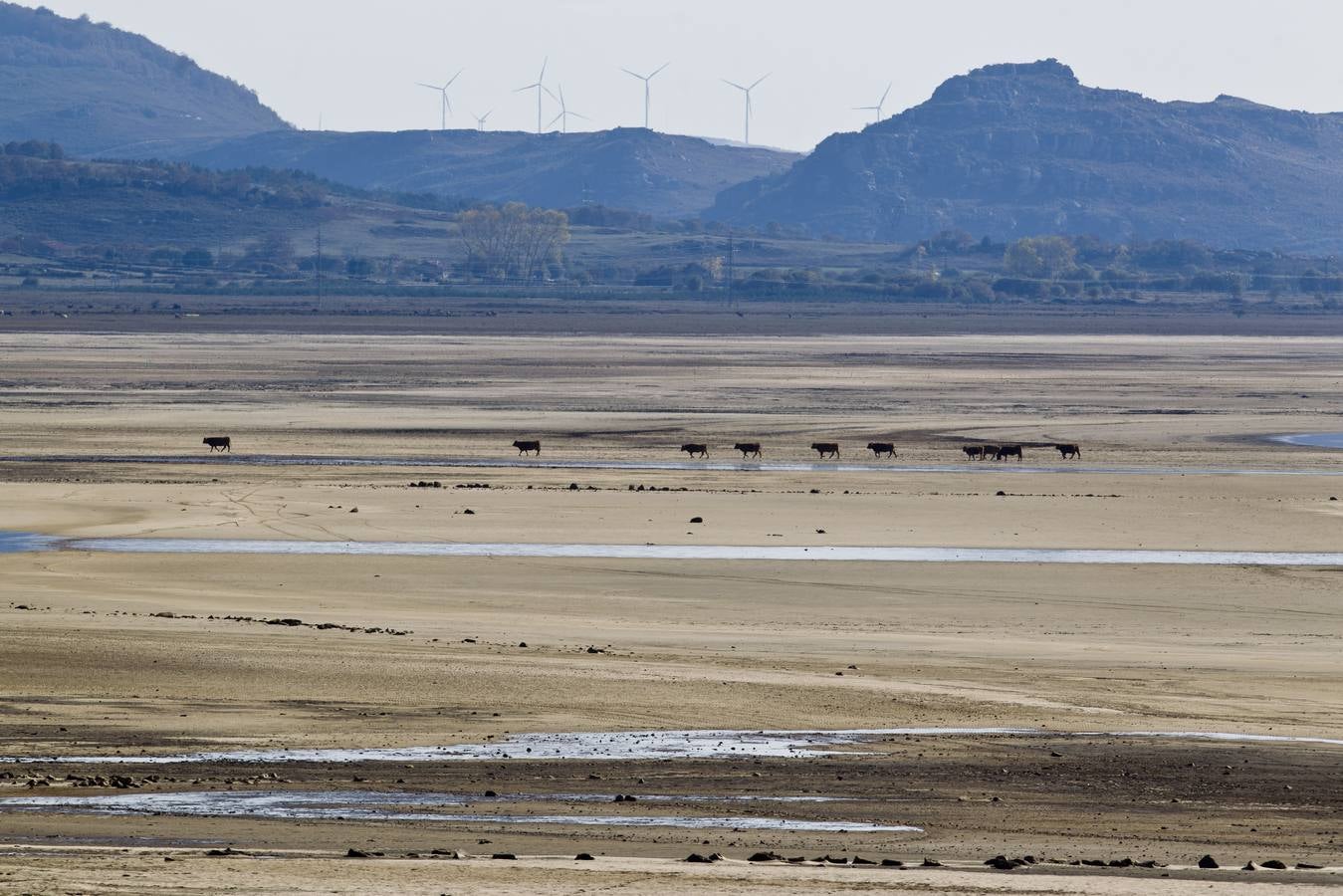 El Pantano del Ebro se encuentra ya en el tercer nivel más bajo de los diez últimos años