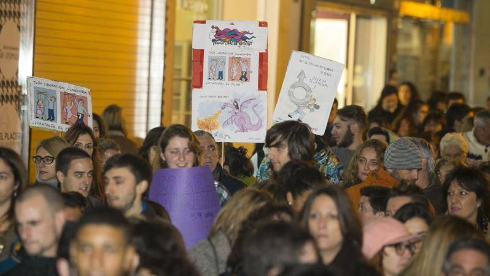 Manifestación contra la violencia machista, este viernes en Santander