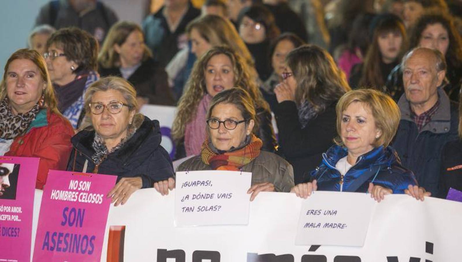 Manifestación contra la violencia machista, este viernes en Santander